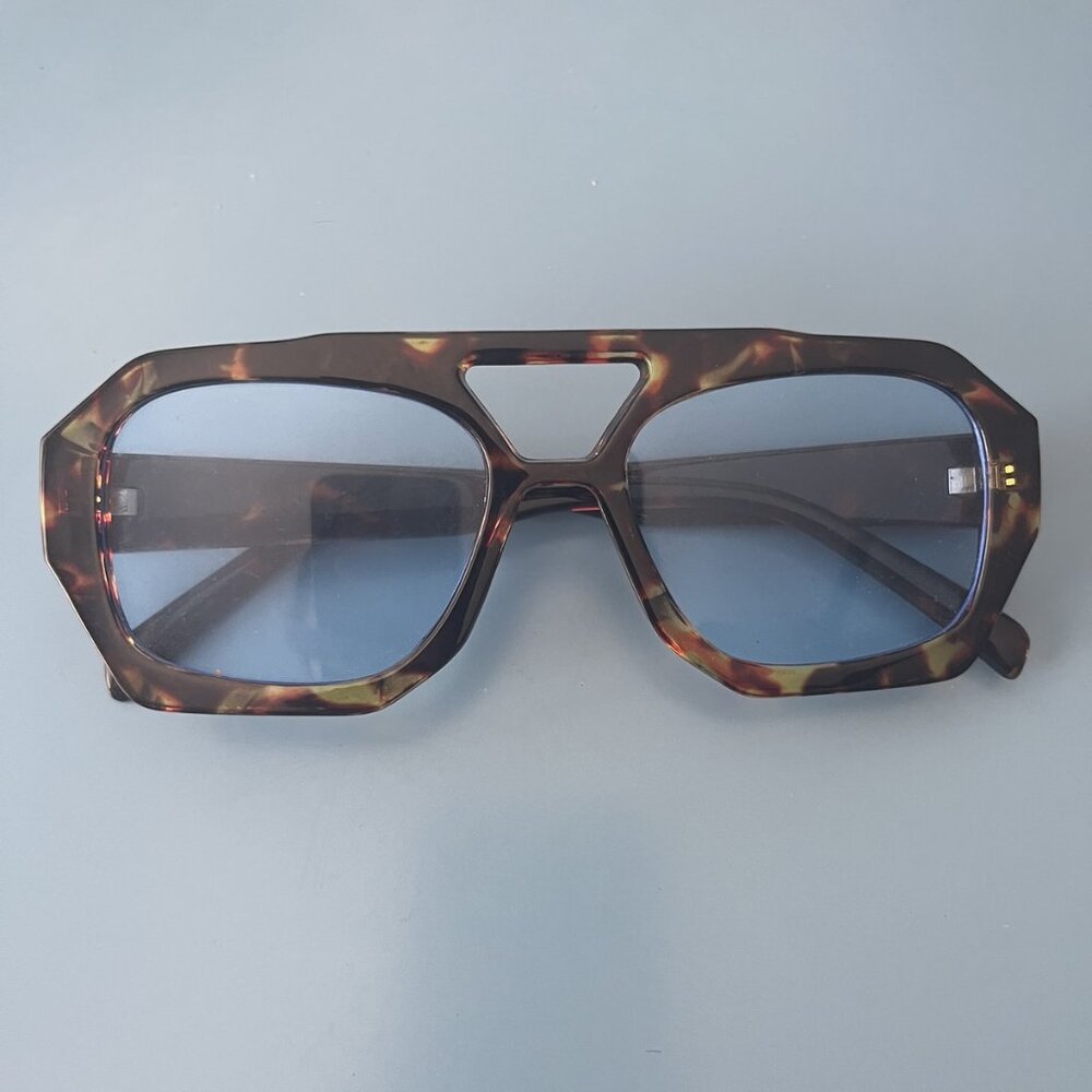 Unbranded Size One size  Designer Tortoise Shell Square Frame Sunglasses with Bl
